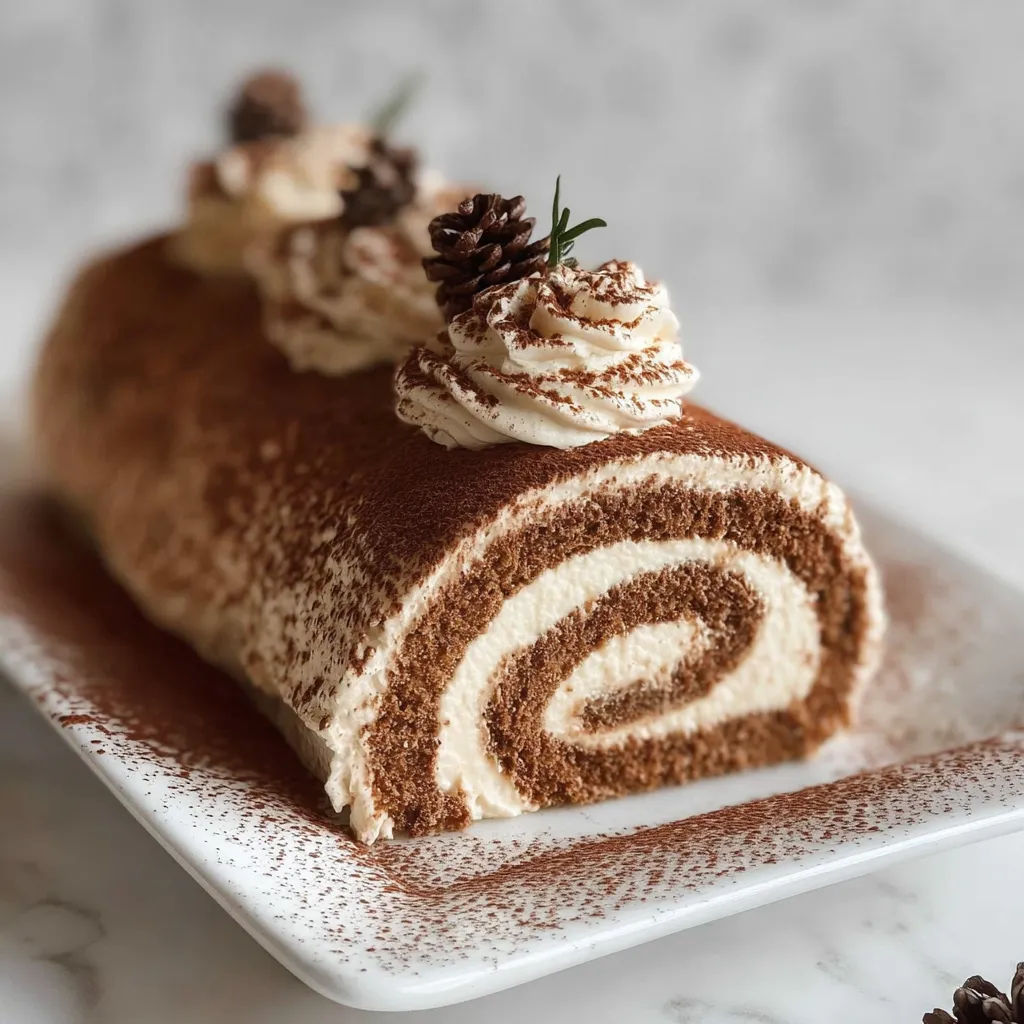 home 14 Tiramisu Yule Log Cake Recipe for the Holidays