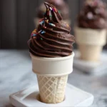 Chocolate cake cone