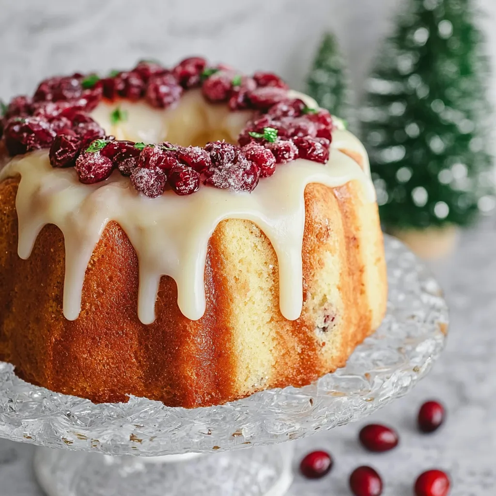 ​​​​​​​​​​​​​​​Christmas Bundt Cake Recipe with Festive Cranberry Glaze