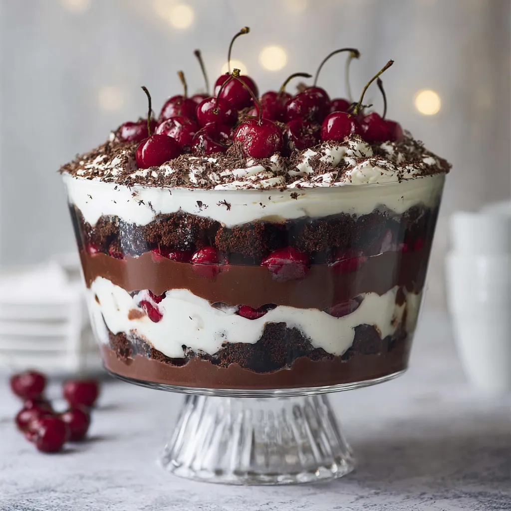 ​​​​​​​​​​​​​​​Christmas Black Forest Trifle Recipe for the Holidays