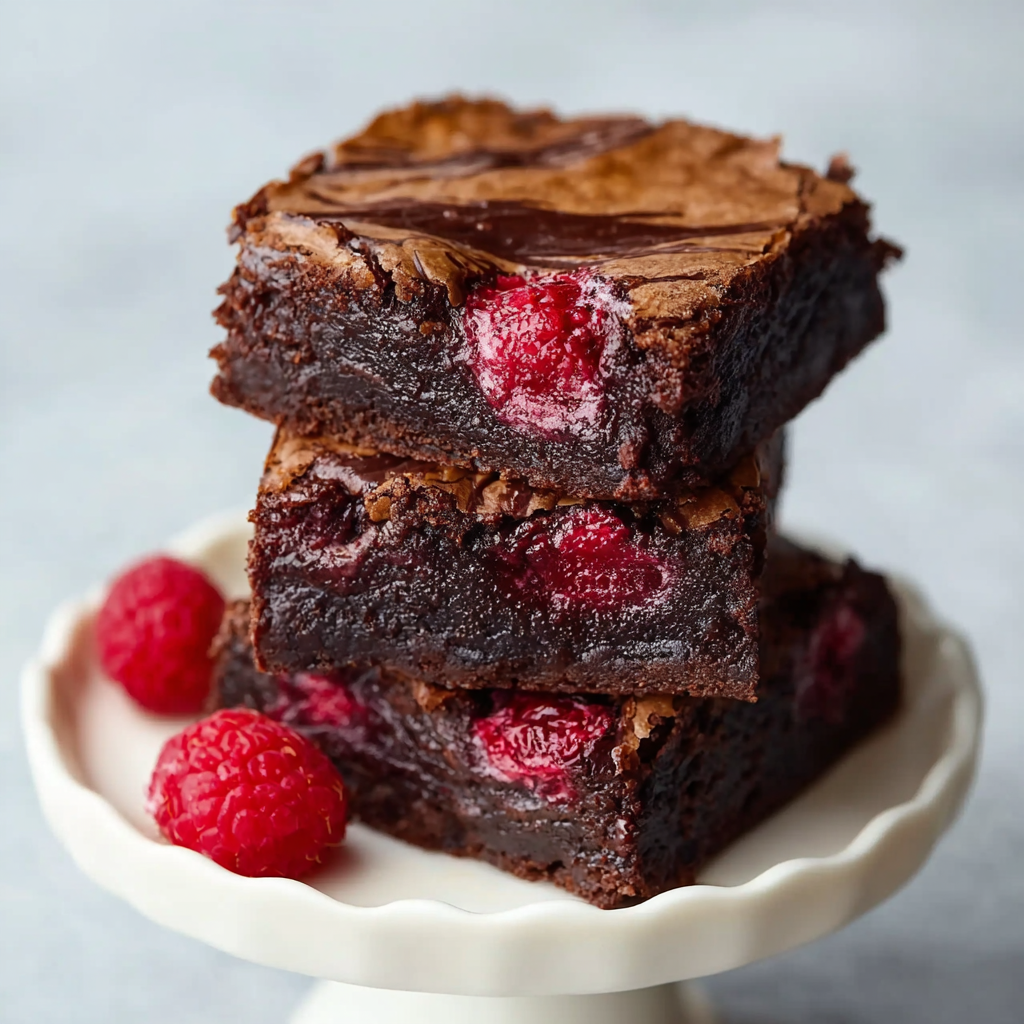 home 4 Raspberry Brownies Recipe: Fudgy Chocolate Treats with Berries