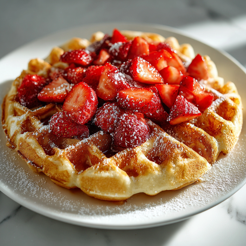 Strawberry Waffles Recipe: Fluffy Homemade Breakfast Treat